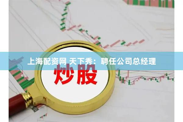 上海配资网 天下秀：聘任公司总经理