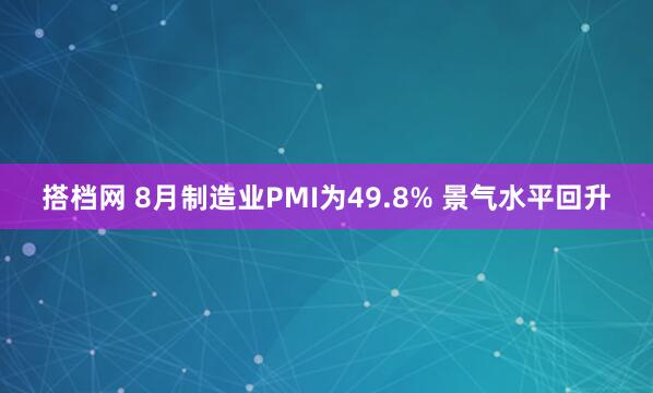 搭档网 8月制造业PMI为49.8% 景气水平回升